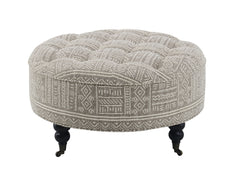 Upendo Pattern Fabric Ottoman w/Casters
