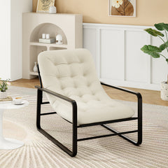 Accent Chair, Sherpa Arm Chair for Living Room, Mid Century Modern Accent Chairs, Boucle Reading Bedroom Chair