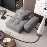 Modern Oversized Modular Sectional Sofa,Sparkling Chenille Fabric Soft Cushion Sofa with 2 Pillows,DIY Combination Tufted Sofa,No Assembly Required