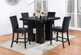 MIKHA BLACK BAR TABLE AND BLACK BAR STOOLS