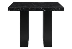 MIKHA BLACK BAR TABLE AND BLACK BAR STOOLS