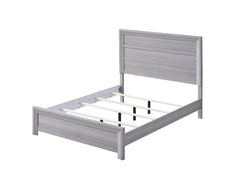 Rustic 1Pc Wooden Bedroom Furniture Twin Size Youth Panel Bed Gray Finish Contemporary Style