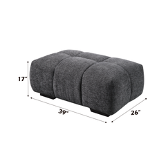 Chosen Gray Chenille Ottoman