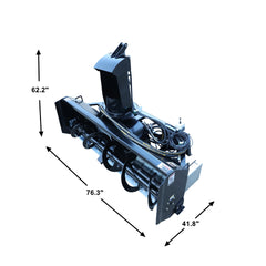 72" Skid Steer Hydraulic Mounted Snow Blower , Direct Drive Hydraulic Auger Snow Blower for Snow Removal and Debris Clearing