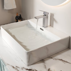 Bothwa Home 7.11" CUPC Certified Single Handle Bathroom Sink Faucet (Brushed Nickel Finish)