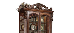 Dresden Cherry Oak Finish Curio
