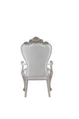 Gorsedd Cream Fabric & Golden Ivory Finish Arm Chair (Set of 2)