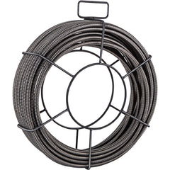 Drain Cleaning Cable 100 Feet x 1/2 Inch Solid Core Cable Sewer Cable Drain Auger Cable Cleaner Snake Clog Pipe Drain Cleaning Cable Sewer Drain Auger Snake Pipe