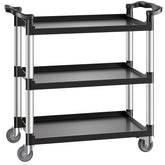 Heavy Duty Utility Cart 500 lbs Capacity 3-tier Service Cart with Wheels