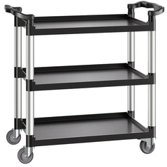 Heavy Duty Utility Cart 500 lbs Capacity 3-tier Service Cart with Wheels