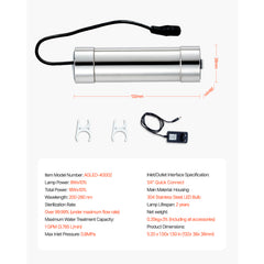 110V 8W UV Water Purifier 1GPM Ultraviolet Water Purifier Filter