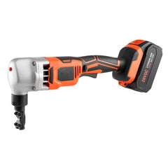 Cordless Metal Nibbler, with 18 V 4000 mAh Battery, 1200 RPM Brushless Motor, Electric Nibbler Metal Cutter with Plastic Carrying Case for Cutting Stainless Steel, Aluminum, and Copper Sheet