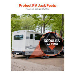 RV Leveling Pads 5000 lbs 4 Pcs Rubber Trailer Jack Pads Scissor Jack Feet