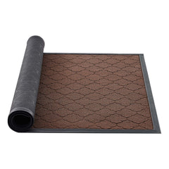 Front Door Mat, 47 x 35 in Commercial Floor Mat for Indoor and Outdoor, Modern Stylish Carpet with TPE Backing, Heavy Duty Washable Entry Industrial Rug for Hallway, Balcony, Garage, Brown