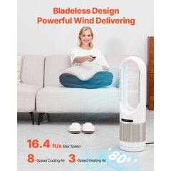 34" Oscillating Tower Fan 8H Timer 16.4ft/s High Velocity with Remote Control