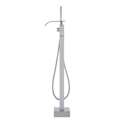 Freestanding Bathtub Faucet, Floor Mount, Freestanding Tub Filler, Shower Mixer Taps, Two Water Modes, 360° Swivel Spout, for Bathing & Showering Pet Bathing Cleaning Drains Toilet Flushing