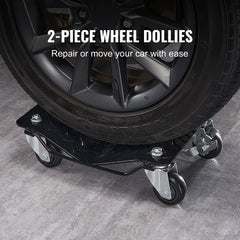 Wheel Dolly, 3000 lbs/1360 kg Car Dollies, Wheel Dolly Car Tire Stake Set of 2 Piece, Heavy-duty Car Tire Dolly Moving Cars, Trucks, Trailers, Motorcycles, and Boats