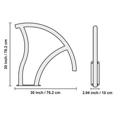 Pool Handrail, 2 PCS 30x30 in Pool Railing, Stainless Steel with Base Plate for Indoor/Outdoor Pools,Swimming Pool Safety Railing for Decks,Rust-Proof Grab Bar w/ Grip Cover&Accessories for Spas