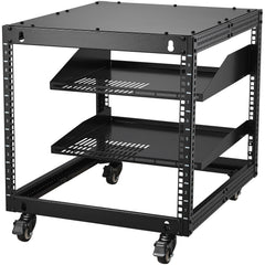 9U 4 Post Open Frame Server Rack Network Enclosure 23''-40'' Adjustable