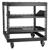 9U 4 Post Open Frame Server Rack Network Enclosure 23''-40'' Adjustable