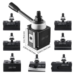 Quick Change Tool Post Set 8 Pcs Lathe Tool Holders for 6"-12" Mini Lathe Swing