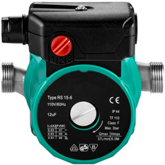 Hot Water Recirculating Pump, 93W, 110V Water Circulator Pump, Circulation Pump, 3/4″ G Thread to 1/2″ NPT Brass Adapter, Stainless Steel Head, 3 Speed Control for Electric Water Heater System