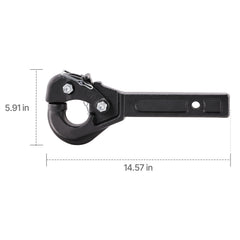 Pintle Hitch 2 inches Receiver Hook for 2.5 to 3 inches Lunette Ring 20000 lbs
