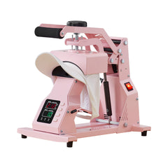 Hat Heat Press Machine for Caps Hat Press with 2pcs Platens for HTV Pink
