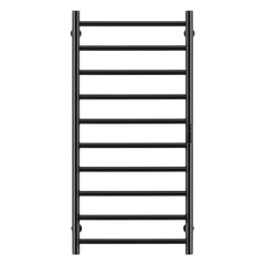 10-Bar Towel Warmer Rack Wall Mounted Heated Towel Rack for Bathroom Black
