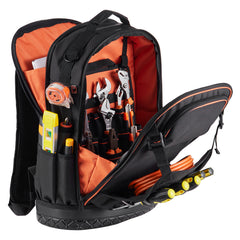 Tool Backpack with Tools 65 Pockets Tear-resistant Jobsite Backpack
