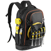 Tool Backpack with Tools 65 Pockets Tear-resistant Jobsite Backpack