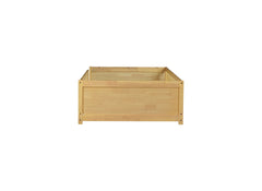 Twin size Floor Platform Bed with Built-in Book Rack,Natural(Old Sku:W504P143309)