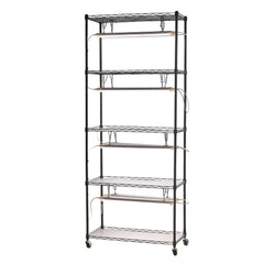 DIY Plant Shelf with Grow Lights, 71 in Tall Indoor Plant Stand with Wheels, 192W 5000K Full Spectrum Grow Lights, Heavy Duty Metal Plants Display Rack, Flower Pot Holder for Seed Starting