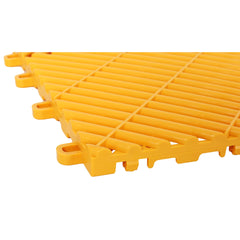 25pcs Plastic Garage Floor Mats,15.6"x15.6" Size,Non-Slip Interlocking Plastic Garage Floor Mat,Splicing Drainage Floor Tile and Shower Mat, for Garage, Garden, Kitchen & Outdoor, Yellow
