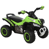 Aosom NO Power Kids Ride On Push Car, Ride Racer, Foot-to-floor Sliding Car, Walking ATV Toy with Music, Lights, for 1.5-3 Years Old, Green