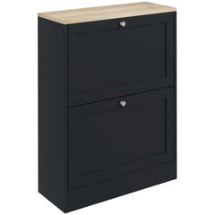 HOMCOM Slim Shoe Cabinet for Entryway, Modern Hidden Shoe Storage Cabinet with 2 Flip Drawers and Adjustable Shelves for 12 Pairs of Shoes, Black