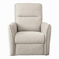 New Design Asheville Cream Suede Recliner Chair 41" H x 33" W x 29"D for Living Room Apartment Study Room Office