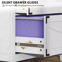 Farmhouse File Cabinet with 4 Drawers Lateral Filing Cabinet