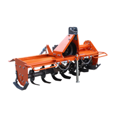 Attachments 3 Point 49" Rotary Tiller Attachment Fits Cat 1 Tractors,, Single Speed PTO Driven Cultivator with a 540 RPM Gearbox, Replaceable L-Shaped Tines Work 5" Deep