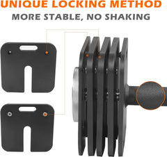 Square Dumbbell 9 in 1 Free Adjustable Dumbbell 80LBS square Dumbbell 9 in 1 Free Weights for Multi weight Options Quick-Lock Adjustable Dumbbell