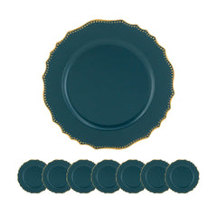 8 Pack Plastic Charger Plate, D13"