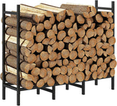 12.7FT Outdoor Firewood Rack with Cover, 152x14.2x46.1in, Heavy Duty Firewood Holder & 600D Oxford Waterproof Cover for Fireplace, Patio, Indoor/Outdoor Log Storage Rack for 3/4 Cord of Firewood