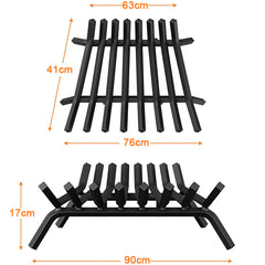 Fireplace Grate,Fireplace Log Holder,Heavy Duty Solid Cast Iron FIrewood Log Burning Rack for Inside The Fireplace Accessories Outood Fire Pit Kindling Fireplace Tools (36 inch)