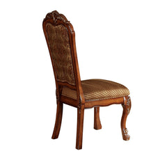Beige and Cherry Oak Padded Side Chair (Set of 2)