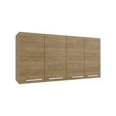 Wall Cabinet 24" H, four Doors, with two internal Shelves and internal plate and glass organizer