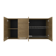 Wall Cabinet 24" H, four Doors, with two internal Shelves and internal plate and glass organizer