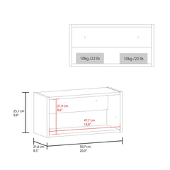 Wall Cabinet, 1 door, 1 Shelf, White