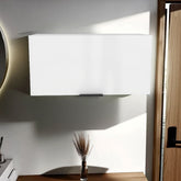Coolidge Pull-Up Wall Cabinet, Compact Design, Single Shelf, Modern Style, White