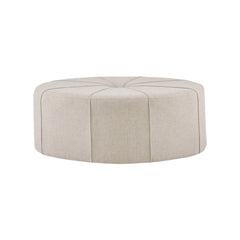 48" Ottoman,Polyester Fabric Large Cocktail Ottoman Modern Style For Living Room, Cream