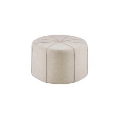 48" Ottoman,Polyester Fabric Large Cocktail Ottoman Modern Style For Living Room, Cream